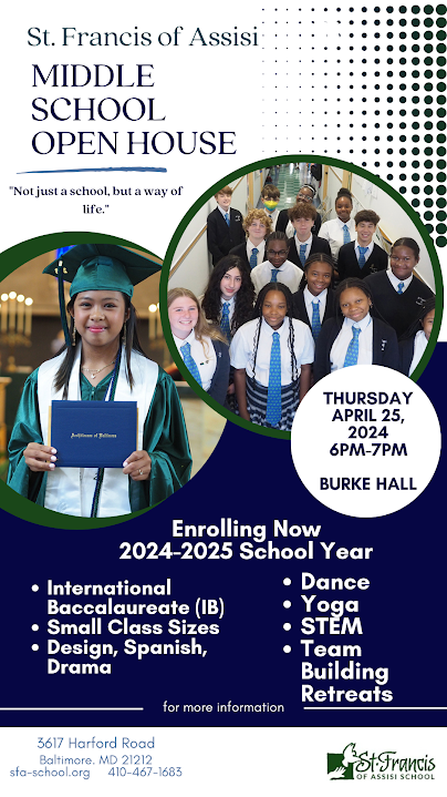 St. Francis of Assisi Middle School Open House Spring 2024